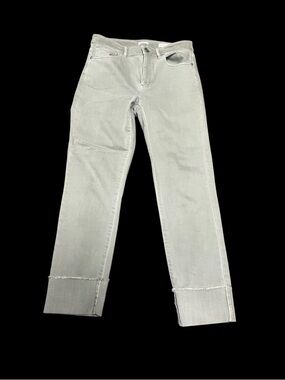 Women’s Light Sage Stretch High Rise Cuffed Jeans
